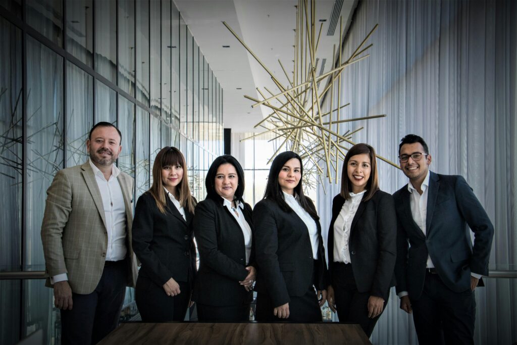 A group of salespeople in suits.